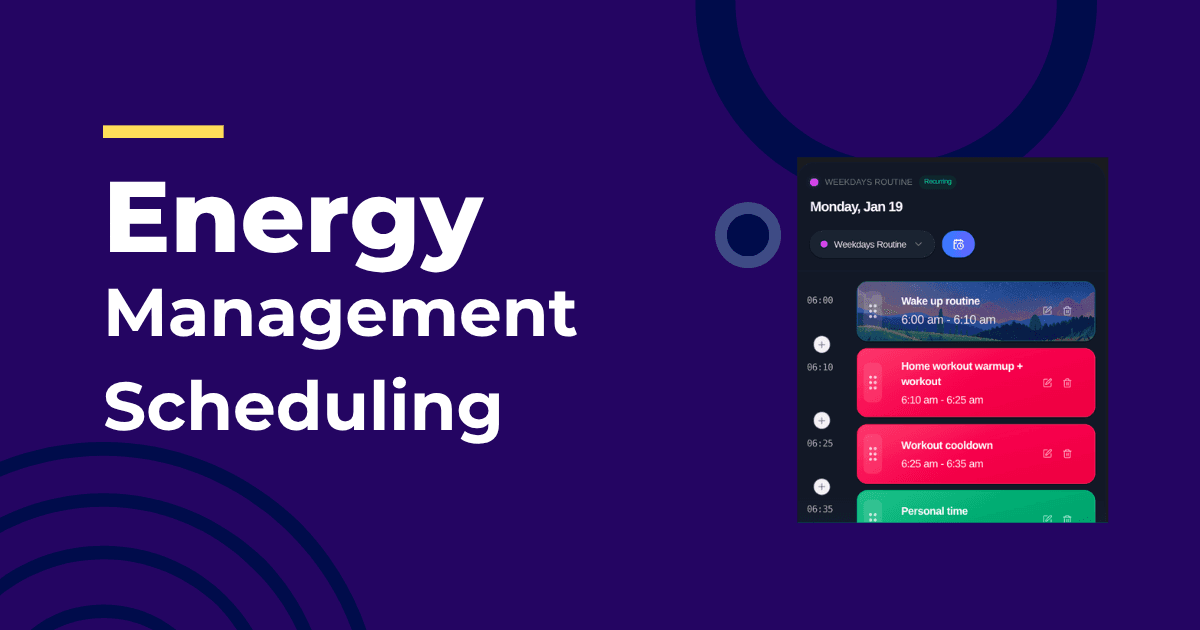 Energy-based scheduling that aligns work with your peaks